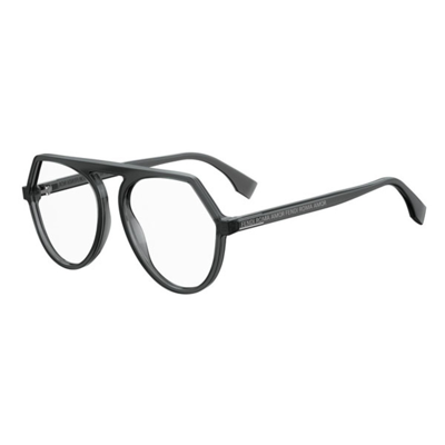 Shop Fendi Demo Pilot Ladies Eyeglasses Ff 0385 Kb7 53 In Grey