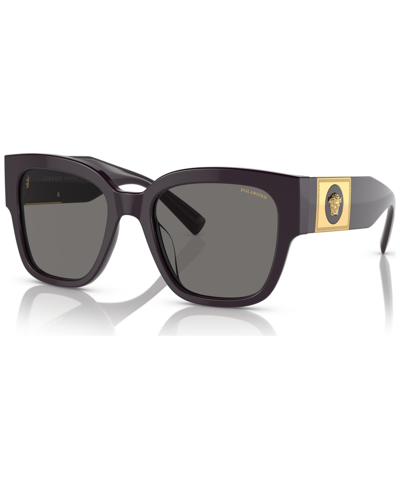 Shop Versace Women's Polarized Sunglasses, Ve4437u In Bordeaux