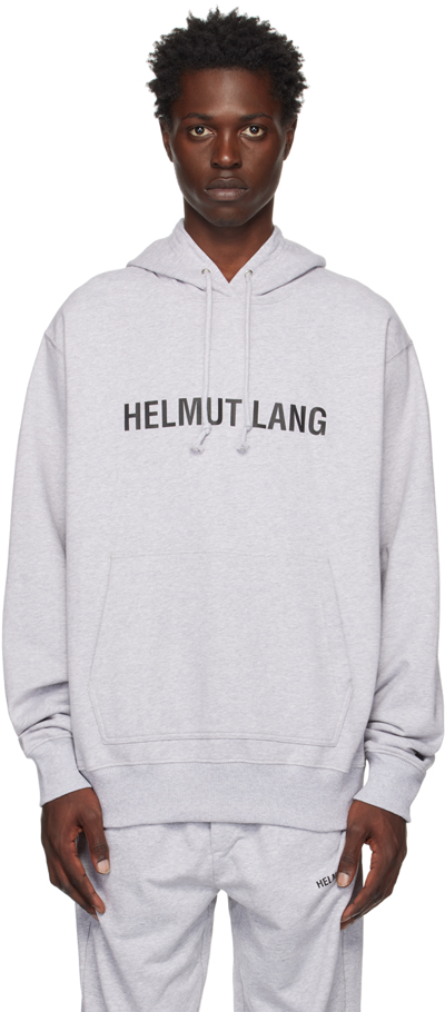Shop Helmut Lang Gray Core Hoodie In Vapor Heather - Ueh