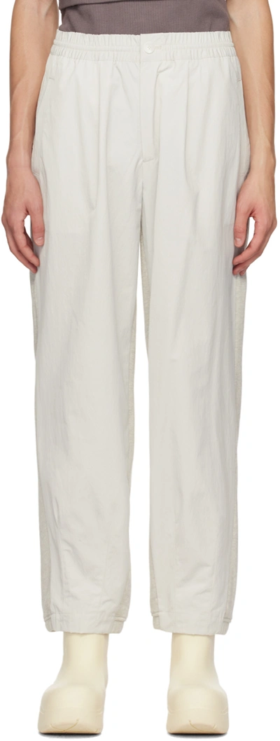 Shop Hgbb Studio Off-white Glacier Trousers In Snow White