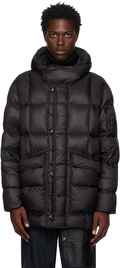 C.p. Company Black Quilted Nylon Down Jacket | ModeSens