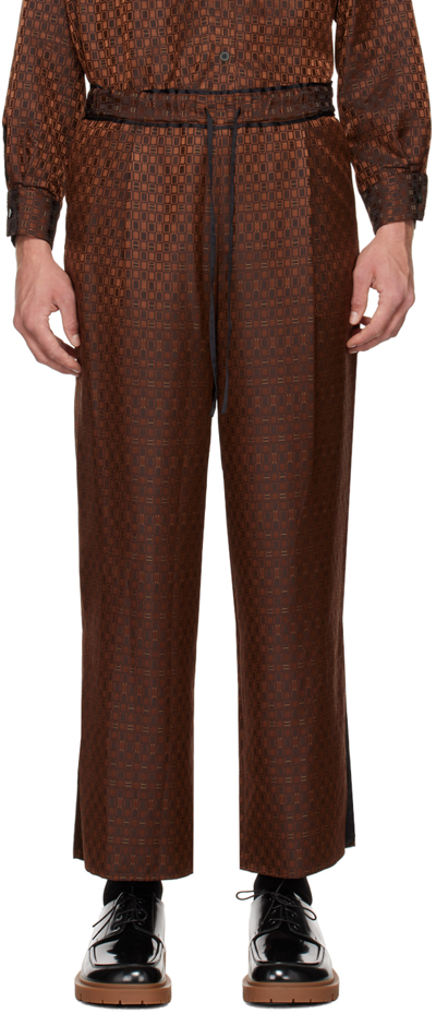 Shop Rito Structure Brown Reversible Trousers
