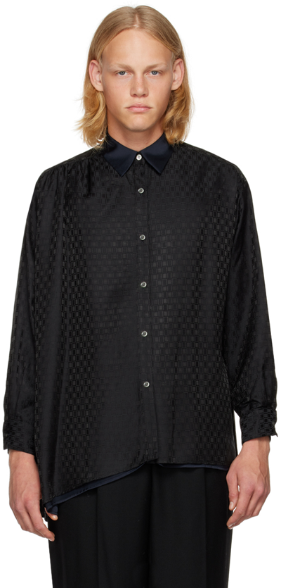 Shop Rito Structure Black Reversible Shirt