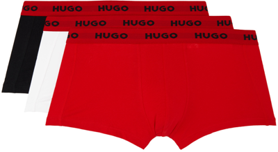 Shop Hugo 3-pack Multicolor Trunk Boxers In 972 Open Miscellaneo