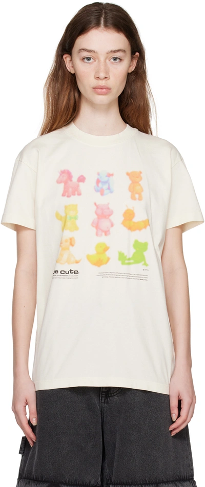 Shop Eytys Off-white Jay T-shirt In Animalia
