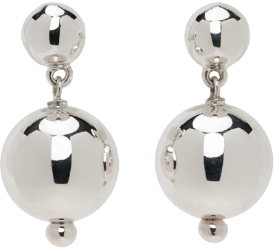 Shop Sophie Buhai Silver Ball Drop Earrings In Sterling Silver