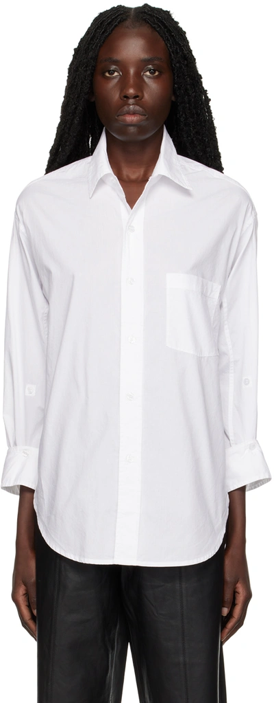 Shop Citizens Of Humanity White Kayla Shirt In Optic White