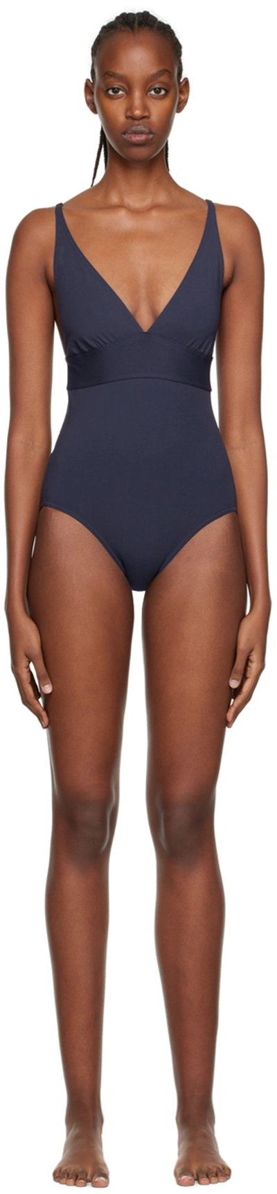 Shop Eres Navy Larcin One-piece Swimsuit In 0116523e Bain De Min
