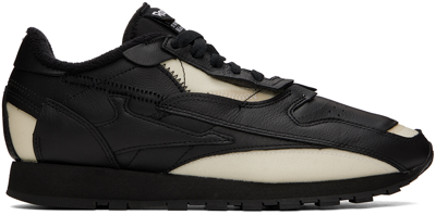 Maison Margiela Project 0 Cl Memory Of V2 Shell-trimmed Leather Sneakers In T8013 Black