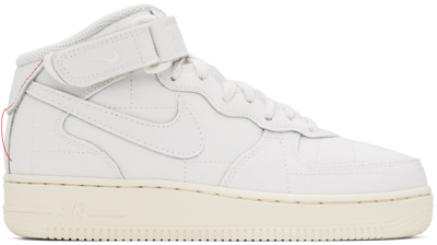 Shop Nike White Air Force 1 '07 Mid Sneakers In Summit White/summit