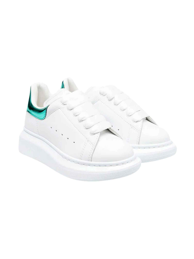 Shop Alexander Mcqueen White Sneakers Unisex Kids In Bianco
