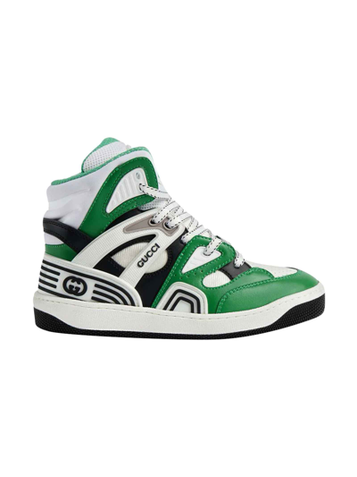 Shop Gucci White / Green Shoes Unisex In Verde