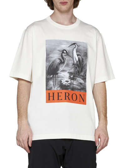 Shop Heron Preston T-shirt In White Black