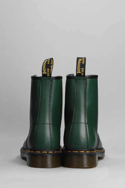 Dr. Martens 1460 Smooth Leather Lace Up Boots In Green