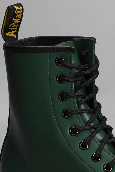 Dr. Martens 1460 Smooth Leather Lace Up Boots In Green