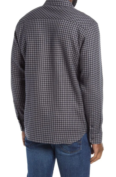 Travismathew Touch And Go Regular Fit Plaid Cotton Button-up Shirt In Black