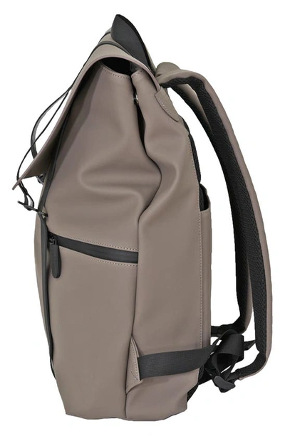 Shop Duchamp Foldover Rubberized Backpack In Taupe
