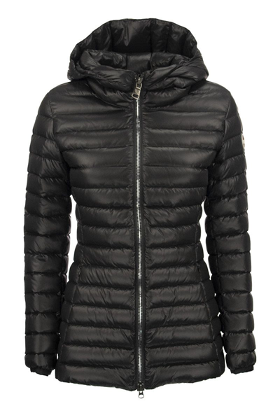Shop Colmar Friendly - Medium-length Glossy Down Jacket In Black