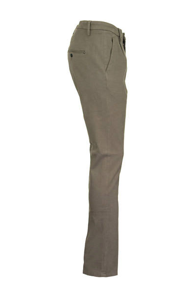 Shop Dondup Gaubert - Slim-fit Gabardine Trousers In Mud