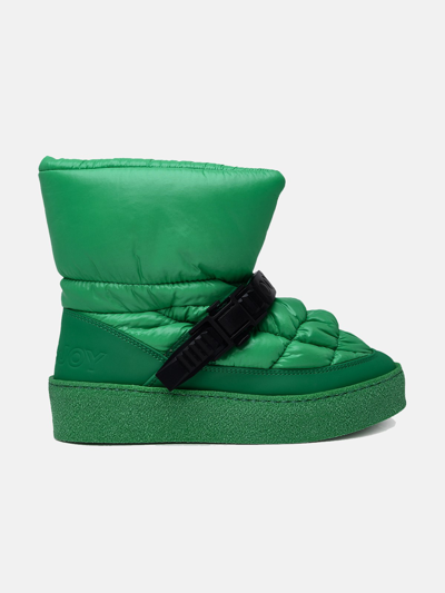 Shop Khrisjoy Green Nylon Puff Boots