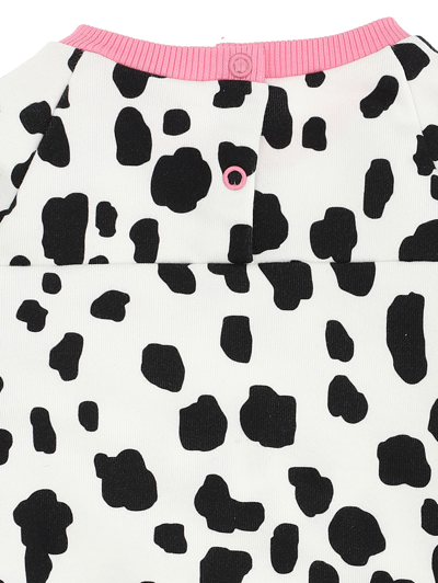 Shop Chiara Ferragni Cf Dalmatian Eyelike Jersey Dress In Cream + Black