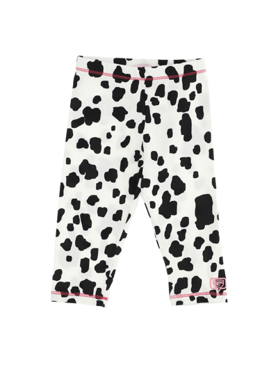 Shop Chiara Ferragni Cf Dalmatian Eyelike Leggings In Cream + Black