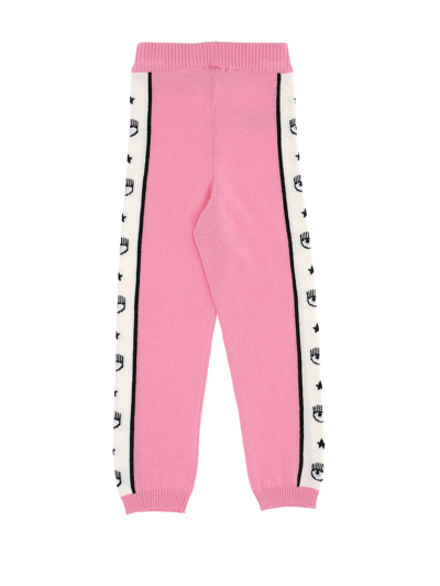 Shop Chiara Ferragni Maxi Logomania Knit Leggings In Sachet Pink