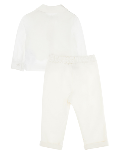 Monnalisa Velvety Soft Ceremony Set In Cream