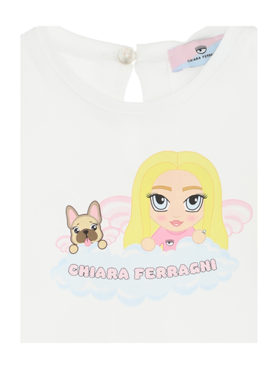 Shop Chiara Ferragni Cf Mascotte T-shirt In Cream