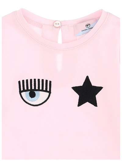 Shop Chiara Ferragni Eyestar Jersey T-shirt In Rosa Fairy Tale