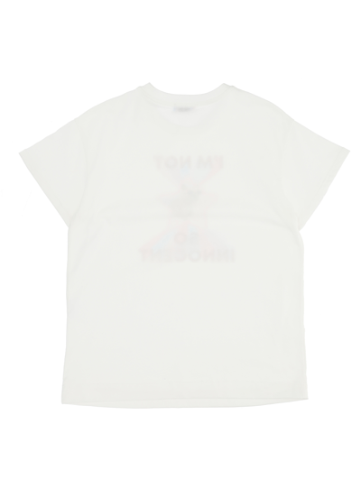 Shop Chiara Ferragni I'm Not So Innocent Jersey Maxi T-shirt In Cream