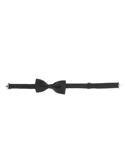 Shop Monnalisa Satin Bow Tie In Black