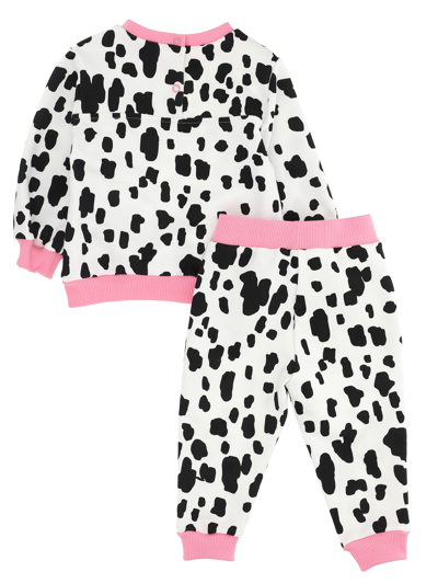 Shop Chiara Ferragni Cf Dalmatian Eyelike Sweatshirt And Joggers In Cream + Black