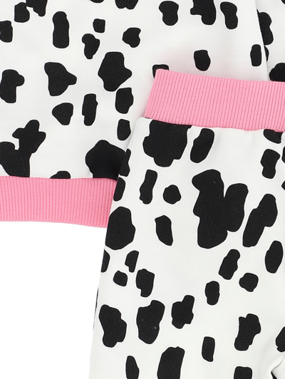 Shop Chiara Ferragni Cf Dalmatian Eyelike Sweatshirt And Joggers In Cream + Black