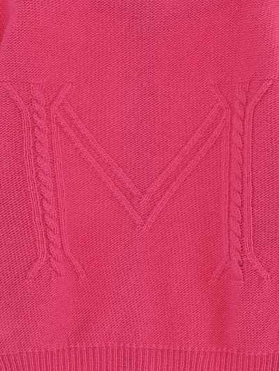 Shop Monnalisa Open Merino Cardigan In Blush Pink
