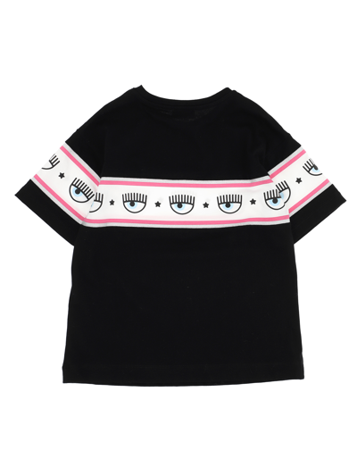 Shop Chiara Ferragni Maxi Logomania Jersey T-shirt In Black