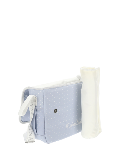 Shop Monnalisa Cotton Nursery Bag In Pearl Grey