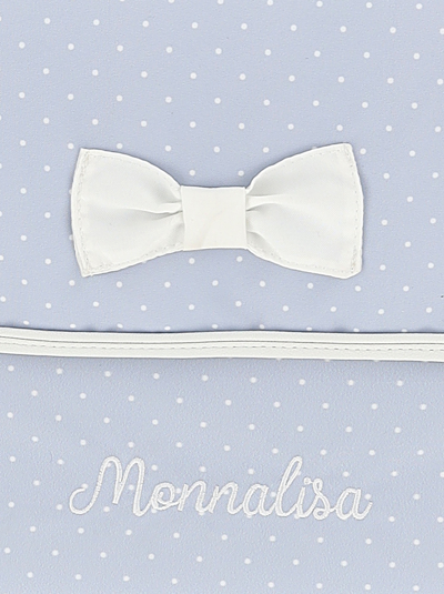 Shop Monnalisa Cotton Nursery Bag In Pearl Grey