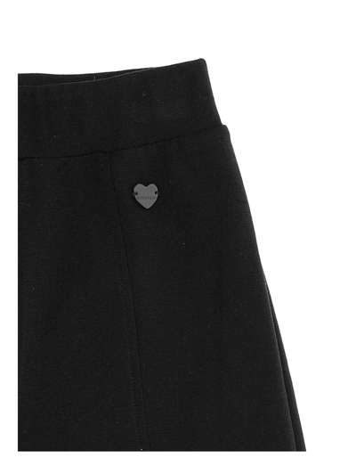 Shop Monnalisa Cropped Jersey Trousers In Black