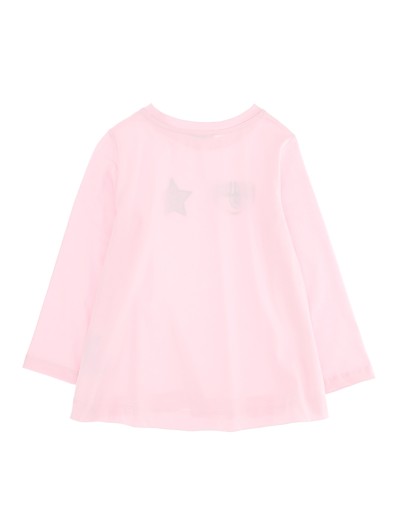 Shop Chiara Ferragni Eyestar Long-sleeved Maxi T-shirt In Rosa Fairy Tale