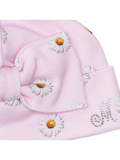 Shop Monnalisa Newborn Hat With Daisies In Rosa Fairy Tale