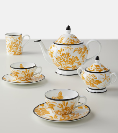 Shop Gucci Herbarium Set Of 2 Teacups And Saucers