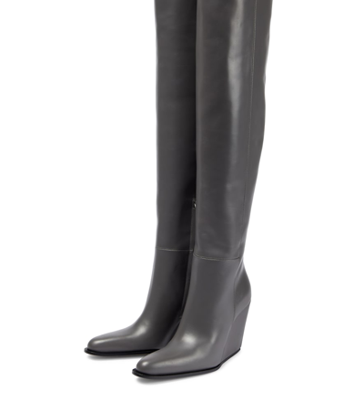 Shop Victoria Beckham Sky Knee-high Boots In Grey