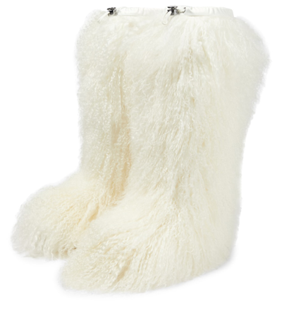 Shop Bogner Lake Louise Shearling Boots In White