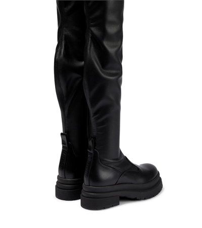 Shop Jw Anderson Over-the-knee Rubber Boots In Black