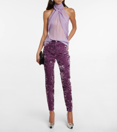 Roger Vivier Belle Vivier Metallic Leather Platform Pumps In Argento