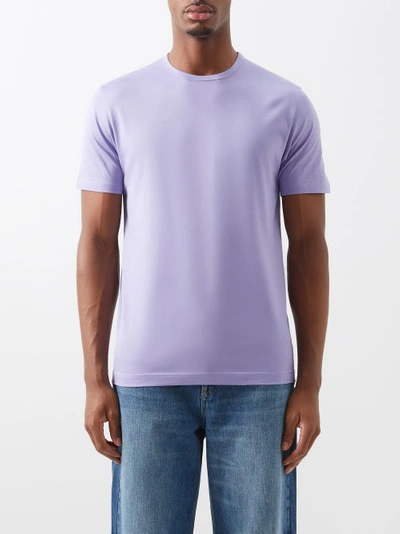 Sunspel Supima Cotton-jersey T-shirt In Purple | ModeSens