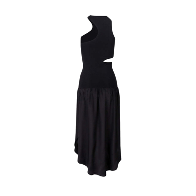 Shop Stella Mccartney Silk Cut-out Maxi Dress In Black