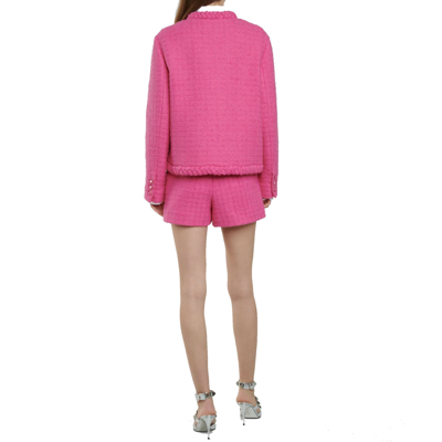 Shop Valentino Tweed Jacket In Pink