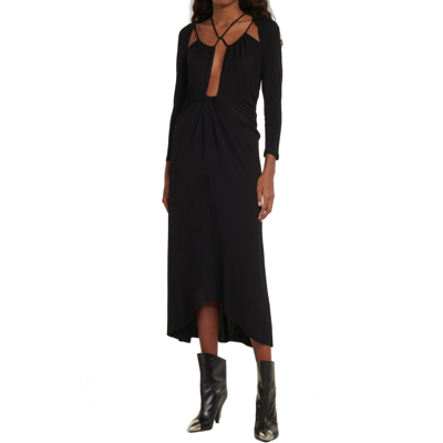 Shop Isabel Marant Jadessi Cutout Midi Dress In Black